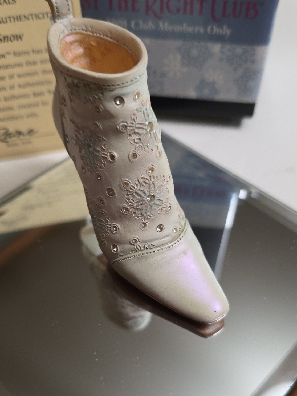 Just The Right Shoe Cream Embroidered Ankle Bootie